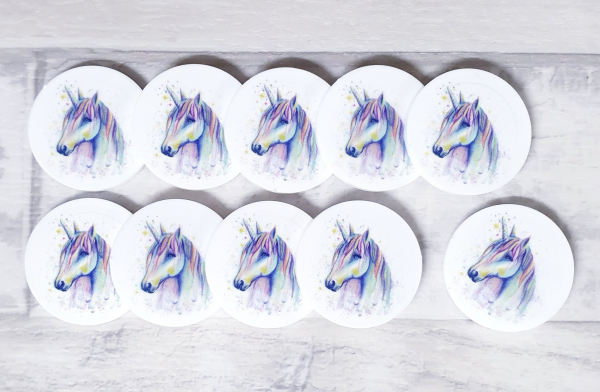 Regenbogen Einhorn Kopf EKW-Chip